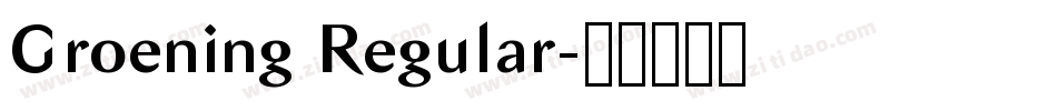Groening Regular字体转换